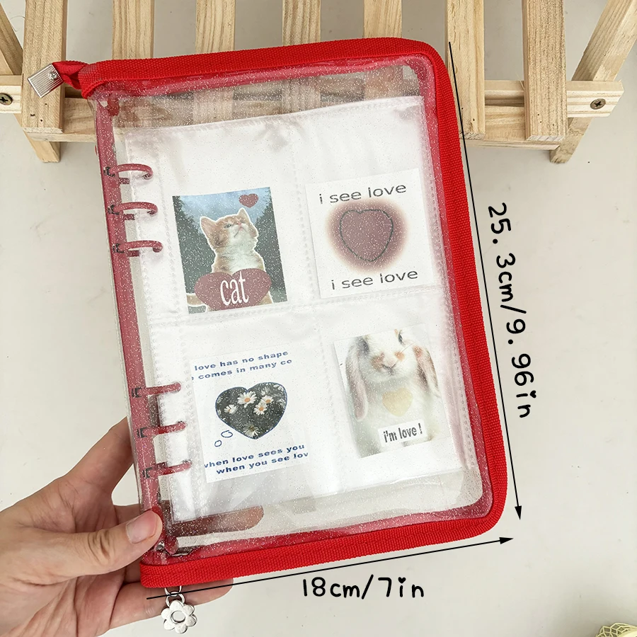 SKYSONIC A5 Loseblatt-Aufbewahrung, transparente Kartenalbumseiten, Reißverschlusstaschen zum Organisieren von Dokumenten und Fotos – Detail 19