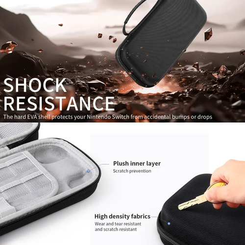 Imagen 2 del producto Estuche de viaje protector premium para Switch 2 – Estuche rígido con exterior de nailon balístico, gran capacidad para accesorios NS2
