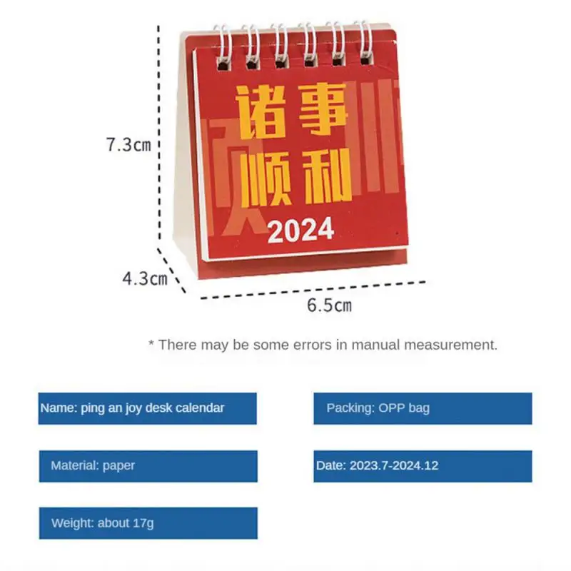 Desktop Calendar, Gerenciamento de Tempo, Rastreador de Alvo, Portátil, Compacto, Desenhos Animados, Conveniente, Não Fácil de Quebrar, Alta Qualidade