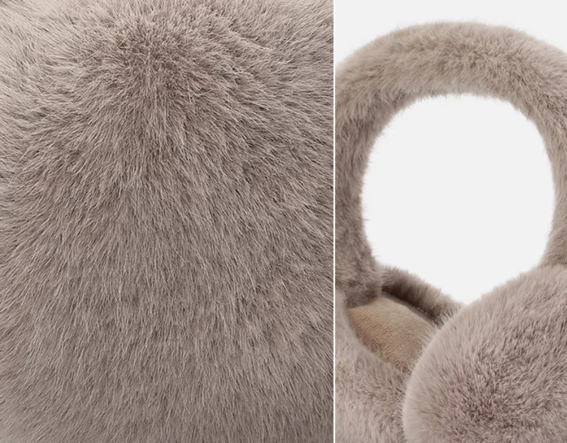 ที่ปิดหูสําหรับผู้หญิงฤดูหนาวหญิง Faux FUR Fuzzy Earmuffs พับหูอุ่นขนแกะซับหูครอบคลุม