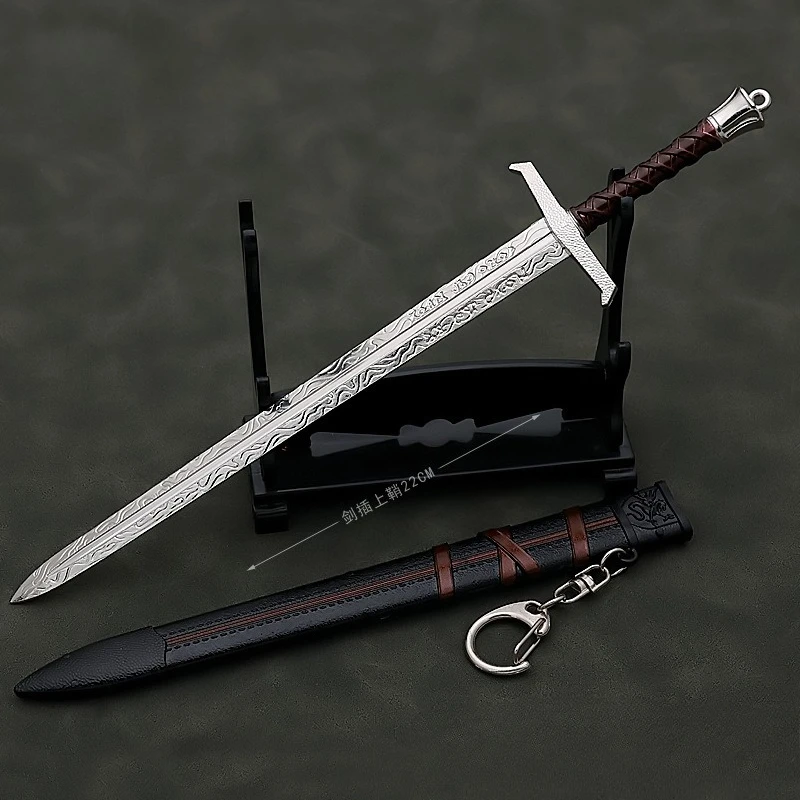 22 centimetri Medievale Arthur Pendragon Spade Anime Katana Samurai Spada Uncut Lama Modello Accessori Regali Ornamenti Collezione Giocattoli