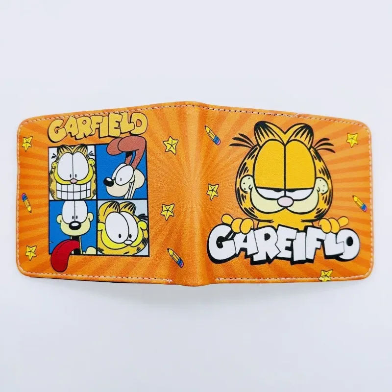 

New Cute Cartoon Garfield Cat Peripheral PU Leather Folding Wallet Short Wallet Zero Wallet Fashion Birthday Gifts