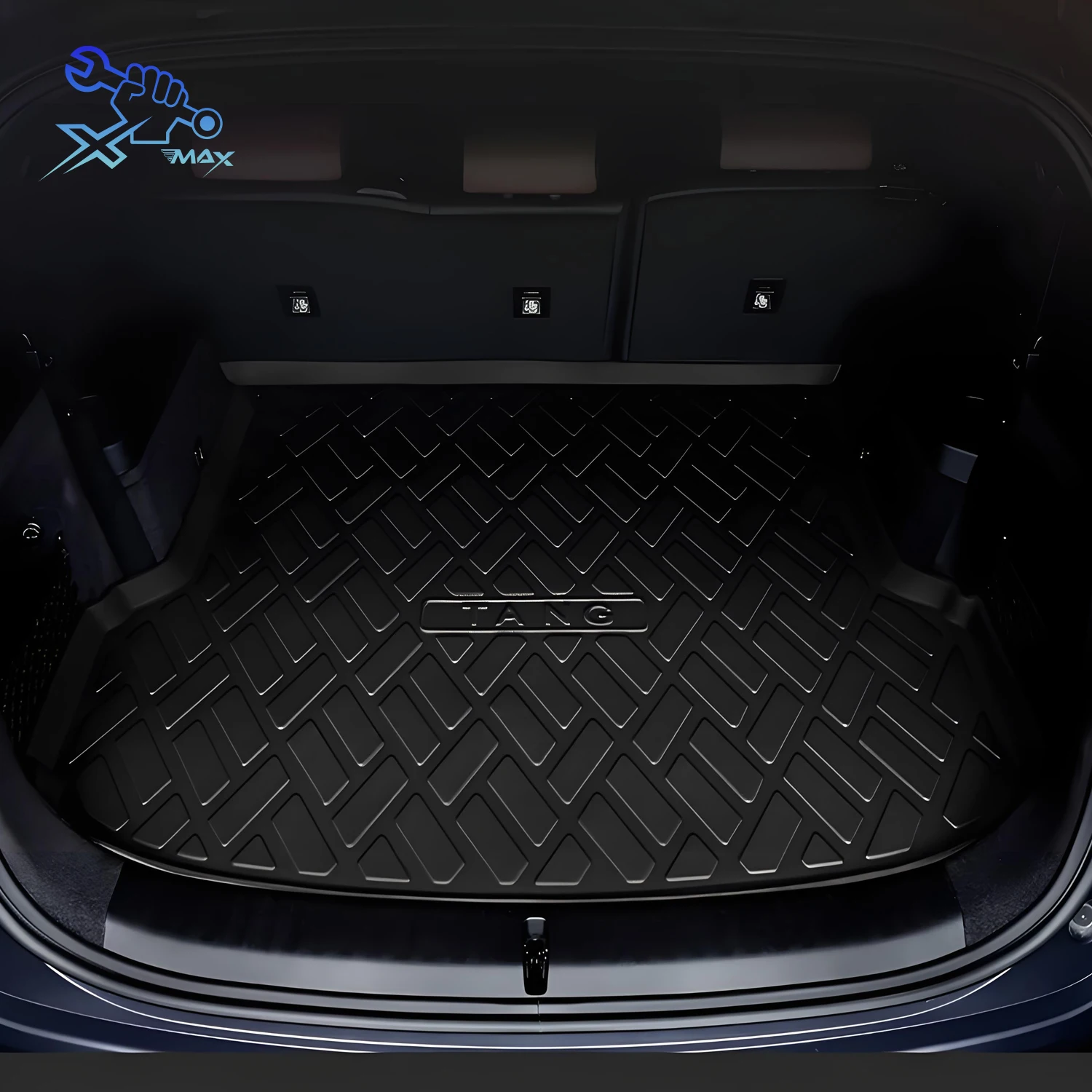 For BYD TANG DM 6-Seats TPE Car Trunk Mat Custom Fit Trunk Liner All Season Cargo Mat Trunk Protection Mat Waterproof