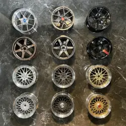 1/5 Car Model Metal Forged RAYS Assemble Refitting Wheel Hub Creative Desktop Display Personalized Modification Toys Gift