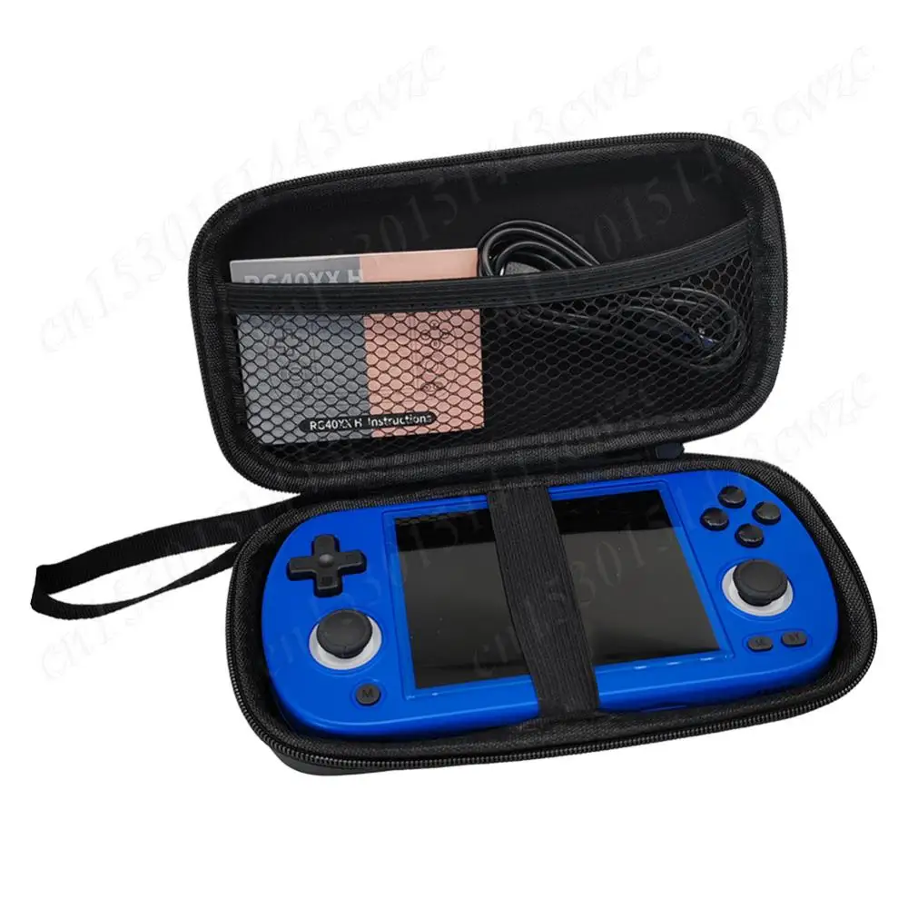 Estojo rígido de eva para viagem, bolsa de transporte antiarranhões à prova de choque com alça de mão para console de jogos anbernic rg40xx h/rg405m