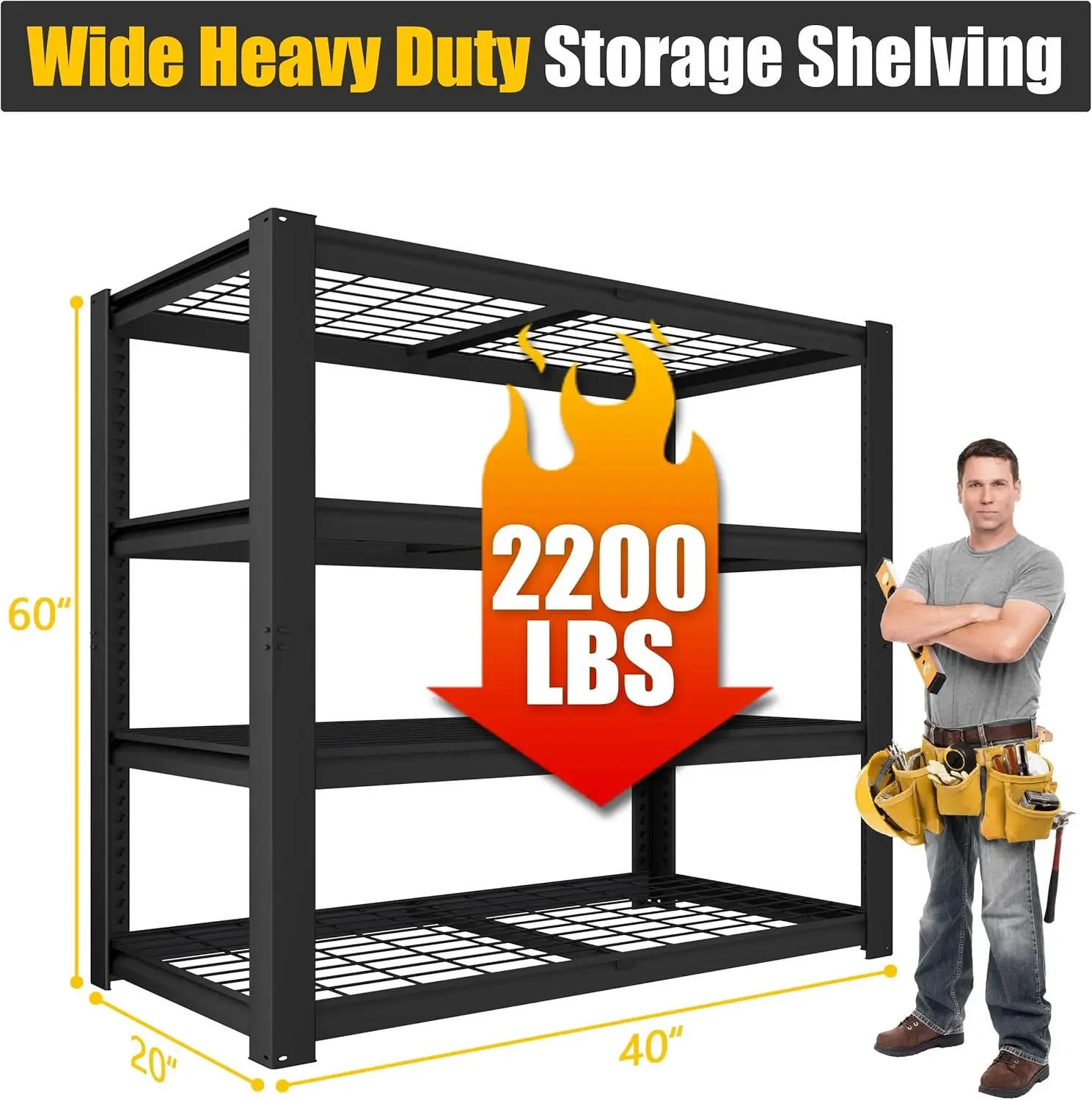 PrimeZone Heavy Duty Storage Shelves - 40