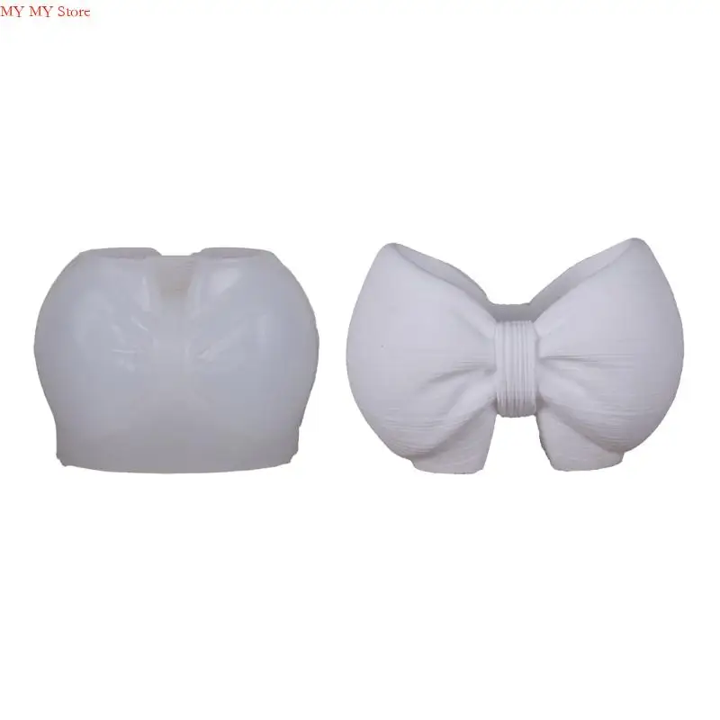 

Premium Silicone Bowknot Shaped Planter Mold Resin Cement Concrete Unique Handmade Craft Projects