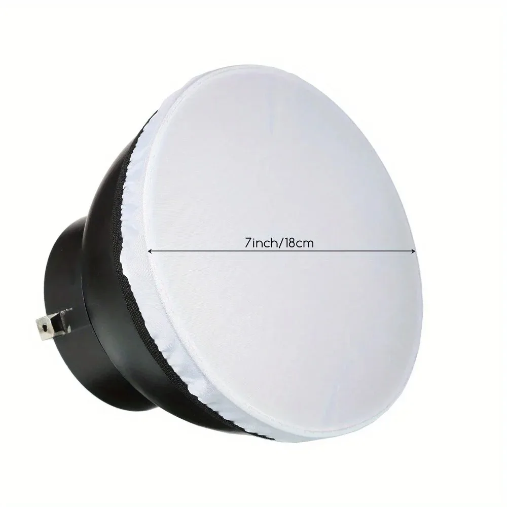 1PC 18 cm Standard Diffuser Light Sock Cloth White Lampshade Reflector Lamp Sock Photo Studio Reflector