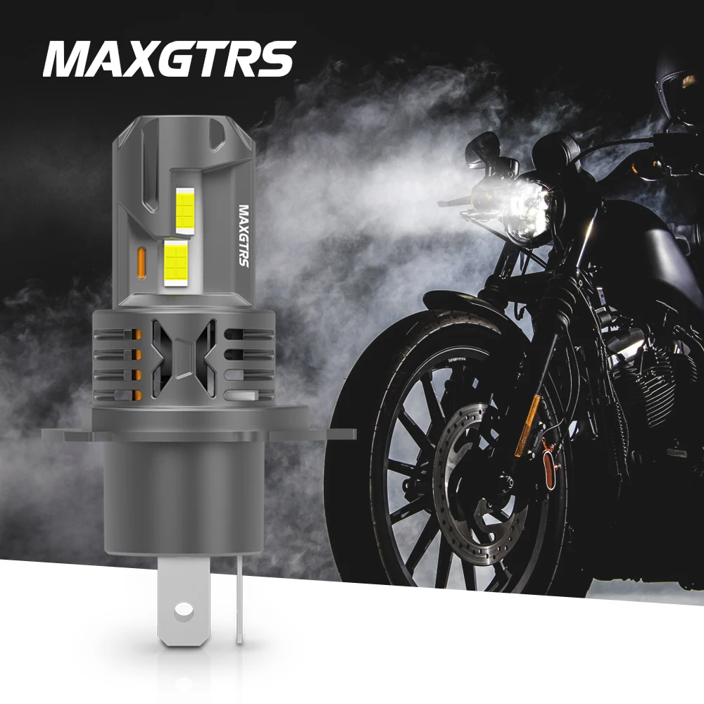 1Pcs H4 Motorcycle LED Headlight Bulb H4 HB3 LED Moto Light High Low Beam Headlamp Motorbike LED Light 6000K Warm White