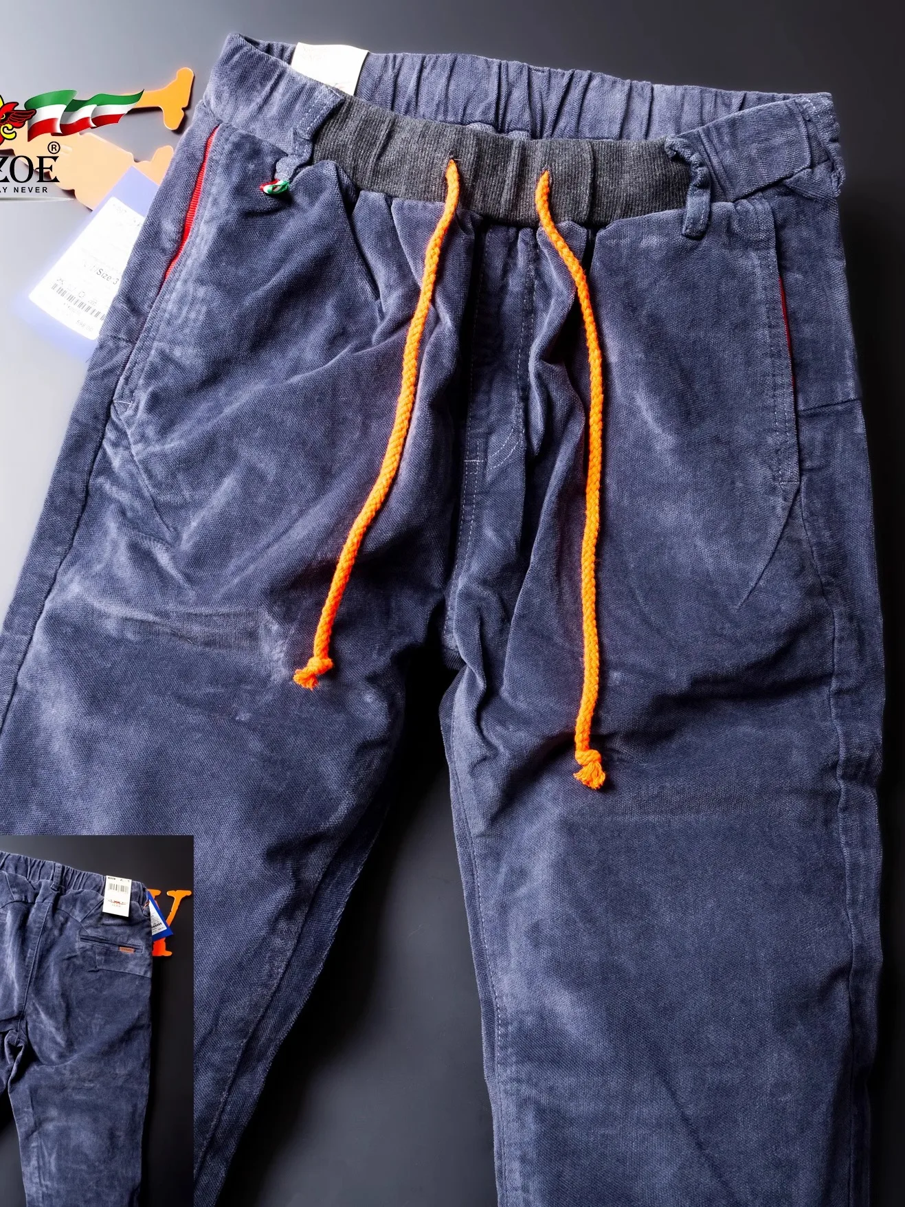 

Yezoe мужские эластичные повседневные брюки на плоской подошве бархатные тонкие прямые спортивные штаны модные осенне-зимние Ciwalk хлопок спандекс