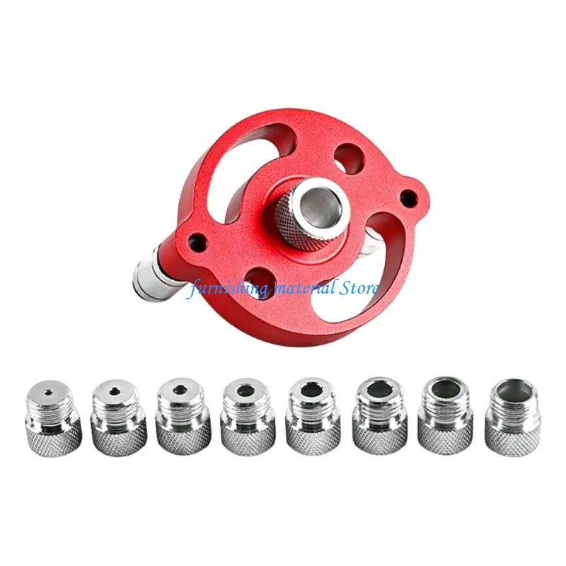 Y5GD Woodworking Joints Tool Center Dowel Jig Handheld Drill Guide for Straight