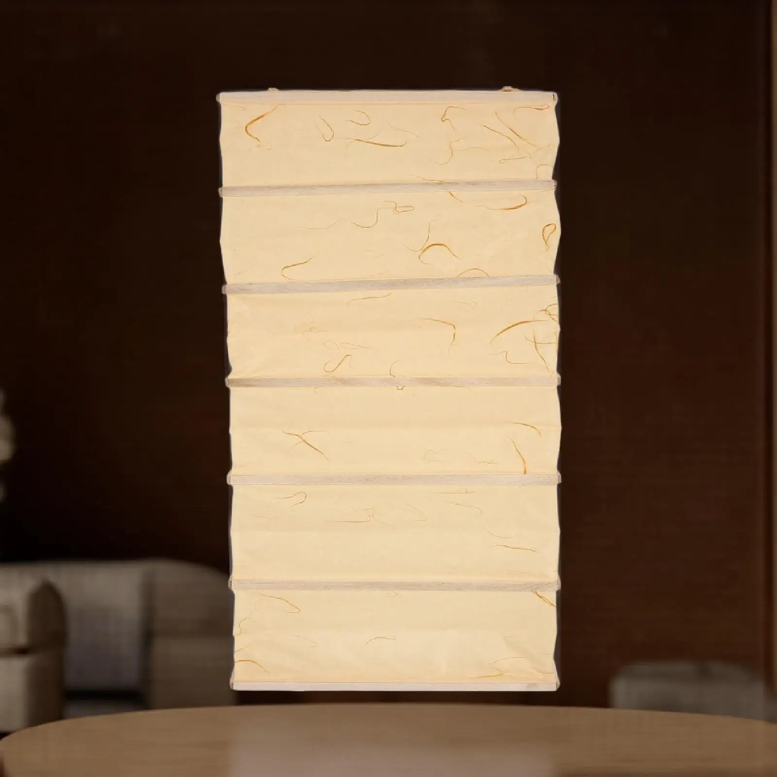 

Foldable Paper Lantern Rectangular Bamboo Lampshade Decorative Hanging Lamp Shade for Home Wedding Party Ceiling Light Shade