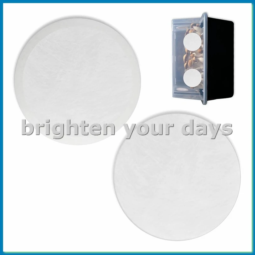 48Pcs 2.5inch Monotub Adhesive Filter Disks - 2MM Thick Monotub Filter Discs for Mushroom Growing Supplies -Mushroom Box-AC17