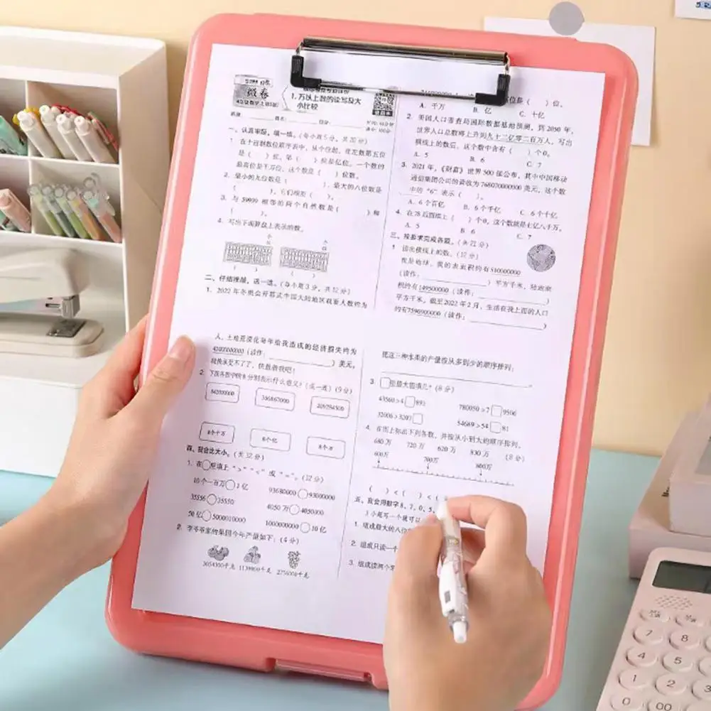 Foldable Clipboard Compact Writing Surface Waterproof Nursing Student Clipboard with Storage Compartments Foldable A4 for Nurses