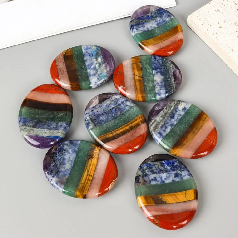 Crystal Forget Worry Stone Natural Creative Thumb Stone Colorful Exquisite Massage Scraping Stone Photography Props