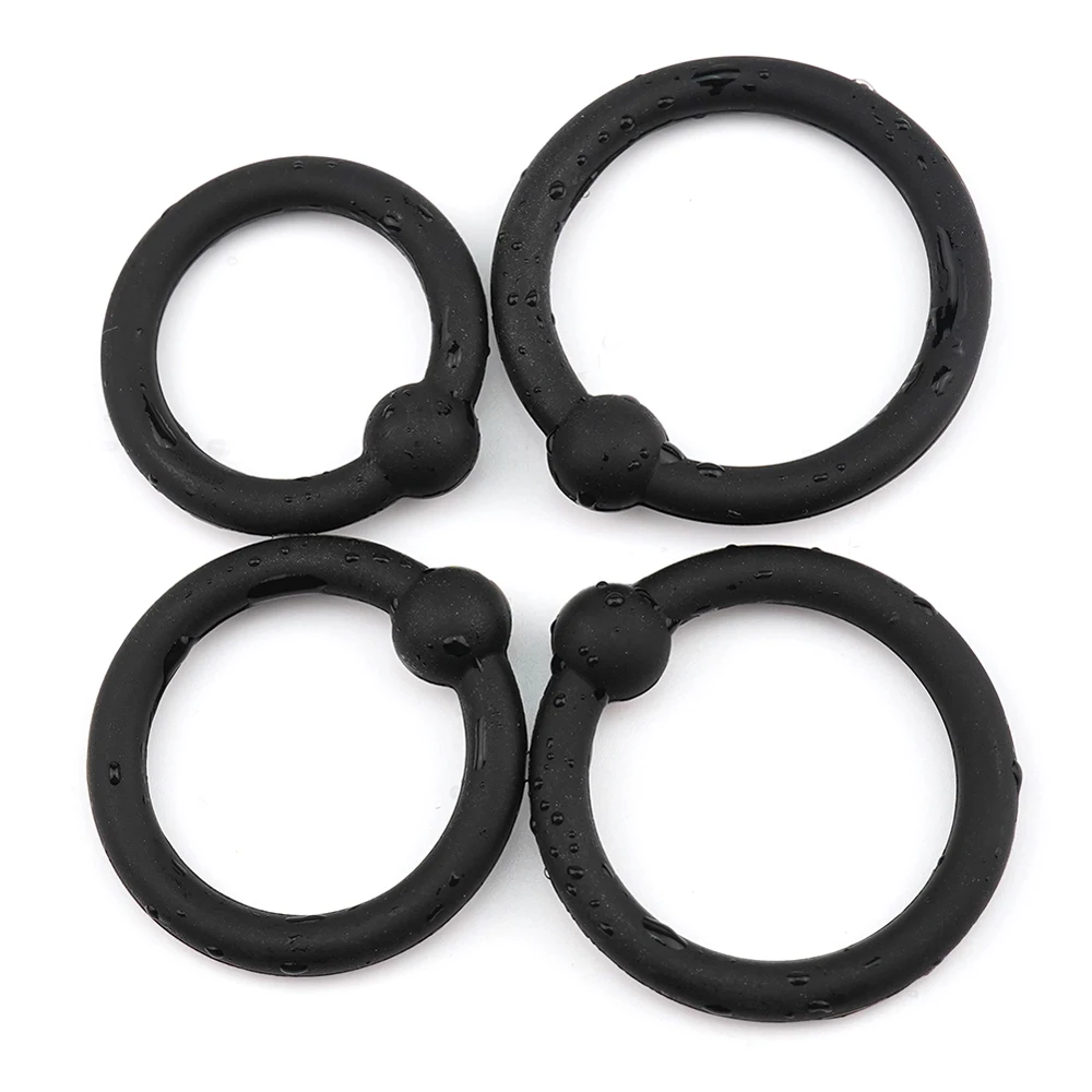 1set/4pcs, Odor-free silicone penile rings, delayed exercise, penile restraint, reduced glans stimulation, male sex toys