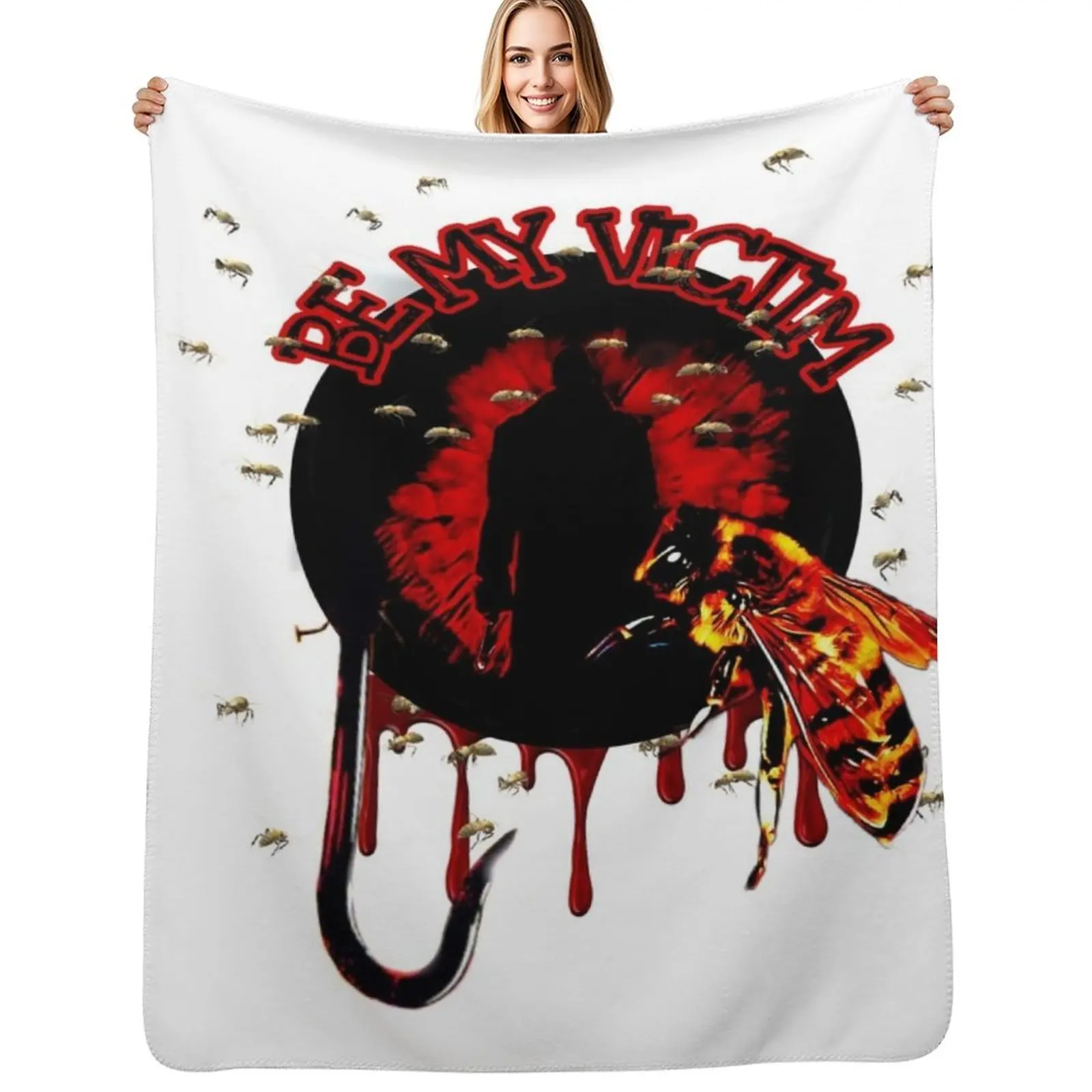 

Be My Victim Candyman Throw Blanket Soft Comfort Blanket for Reading Watching TV