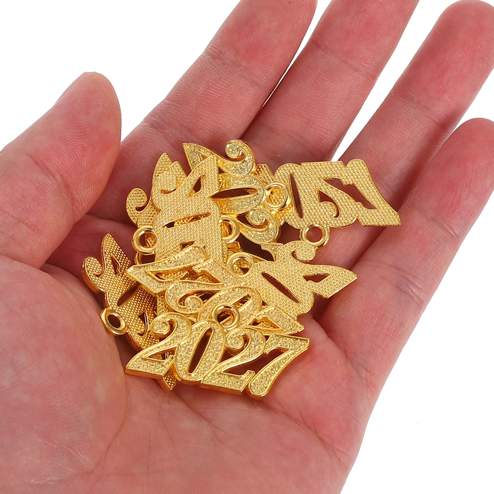

100Pcs Gold Tassel Pendant Charms Polished Alloy Unique Year Charms for DIY Jewelry Making Graduation Keychains Necklaces