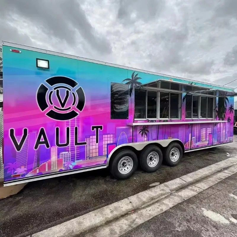 Mobile Food Trailer with Full Cooking Set Ready to Use Food Truck for Immediate Business Startup