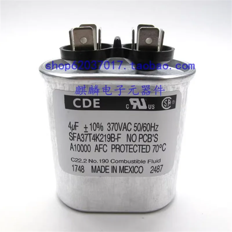 new-cde-sfa37t4k156b-f-370v-4uf-370vac-non-polar-aluminum-shell-elliptical-capacitor