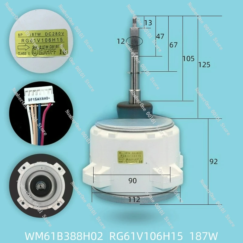 

WM61B388H02 RG61V106H15 for new Mitsubishi Electric central air conditioning fan motor