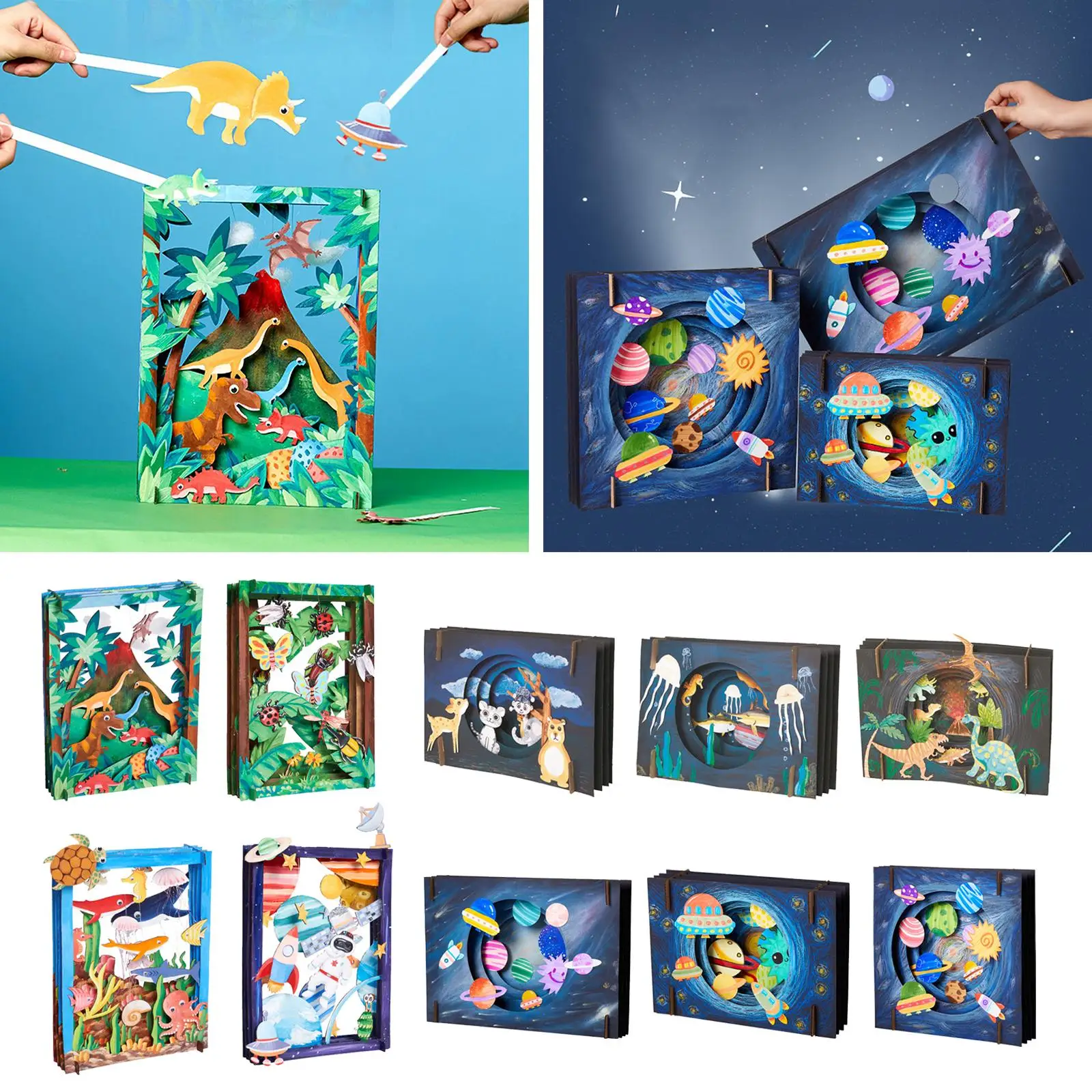 3D Coloring Craft Kits Kids DIY Dinosaur Package Assemble Painting Toys