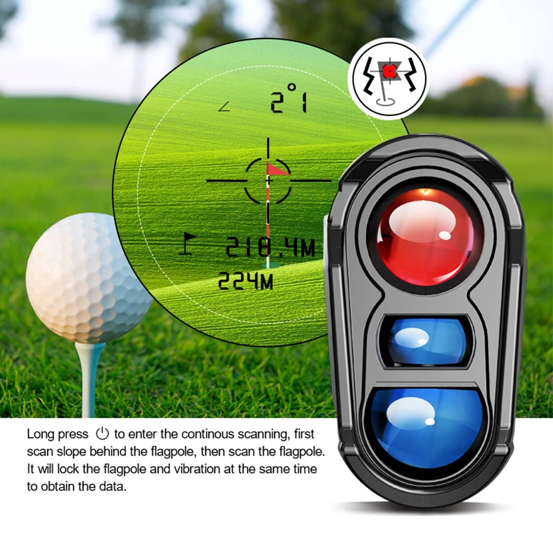 Nohawk Professional Golf Laser Rangefinder with Slope Compensation Distance Lazer Meter for G Sport Hunting Survey