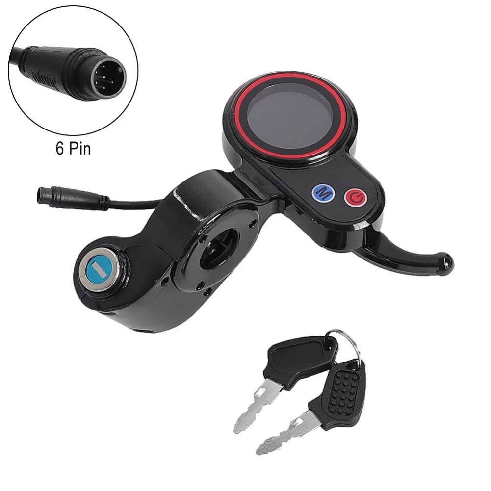 

Electric Scooter LCD Display Meter with 6 Pins for Hitway H5 Displays Real Time Speed Battery Status and Distance