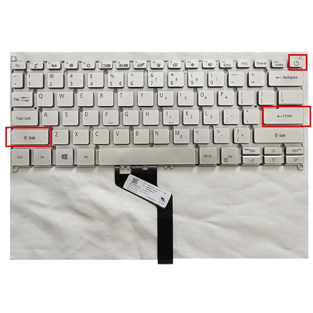 

US Backlit Keyboard For Acer Swift 3 SF314-41 SF314-42 SF314-52 SF314-53 N19C4 N19H4 SF314-57G-52XG Silver