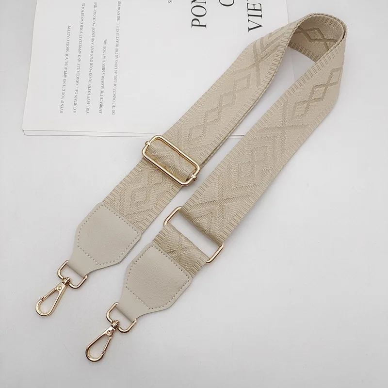 IGNICASE New Rhombus Wide Shoulder Strap Adjustable Solid Color Versatile Webbing Accessories Women's Bag Replacement Belt