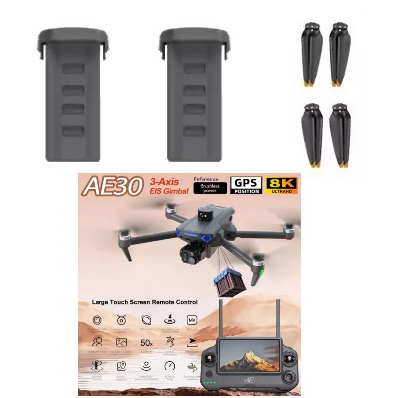 

AE30 MAX GPS Drone Battery 11.4V 4500mah Battery/Propeller For AE30 GPS Drone Battery Blades AE30 Dron Battery AE30 MAX GPS Dron