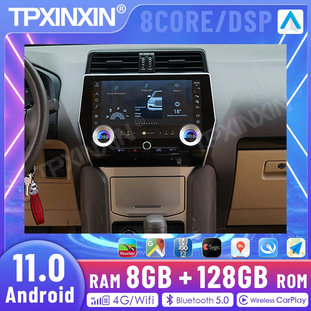 

Android 13.0 QLED Touch Screen For Toyota Prado 2018-2021 Car Radio Stereo Multimedia Video Player Carplay Auto GPS Navigation