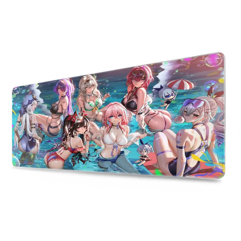 Sparkle Honkai Star Rail Mouse Pad Tablet Laptop xl desktop mouse mat cute HD printing Gaming keyboard pad Player 90x40 cm