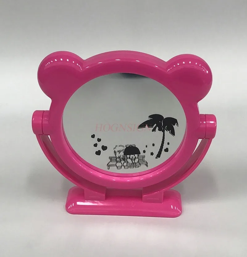 กระจกแต่งหน้า/กระจกเสริมความงาม/กระจกตั้งโต๊ะ/กระจกสองด้าน/กระจกการ์ตูนกระจกกลมสองด้าน