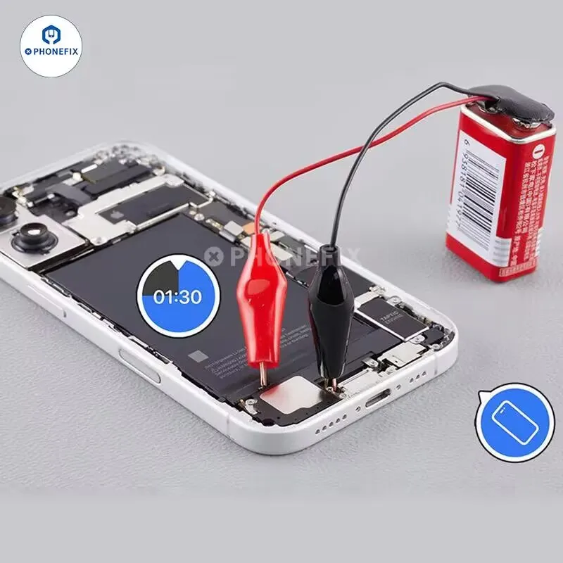 9V Battery Adhesive Quick Removing Clips For iPhone 16 16 Plus Battery Quick & Safe Debonding Removal Battery Disassembly Cable