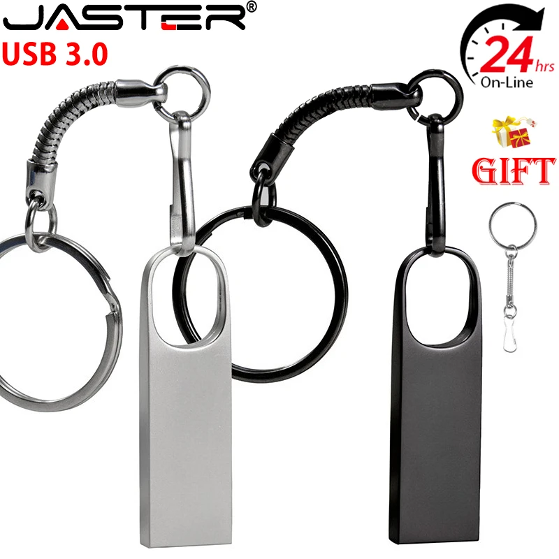 

High Speed USB 3.0 Flash Drive 1128GB 64GB 32GB Free Chain Memory Stick 16G Metal Pen Drive 8G Black Silver USB3.0 Stick For Car