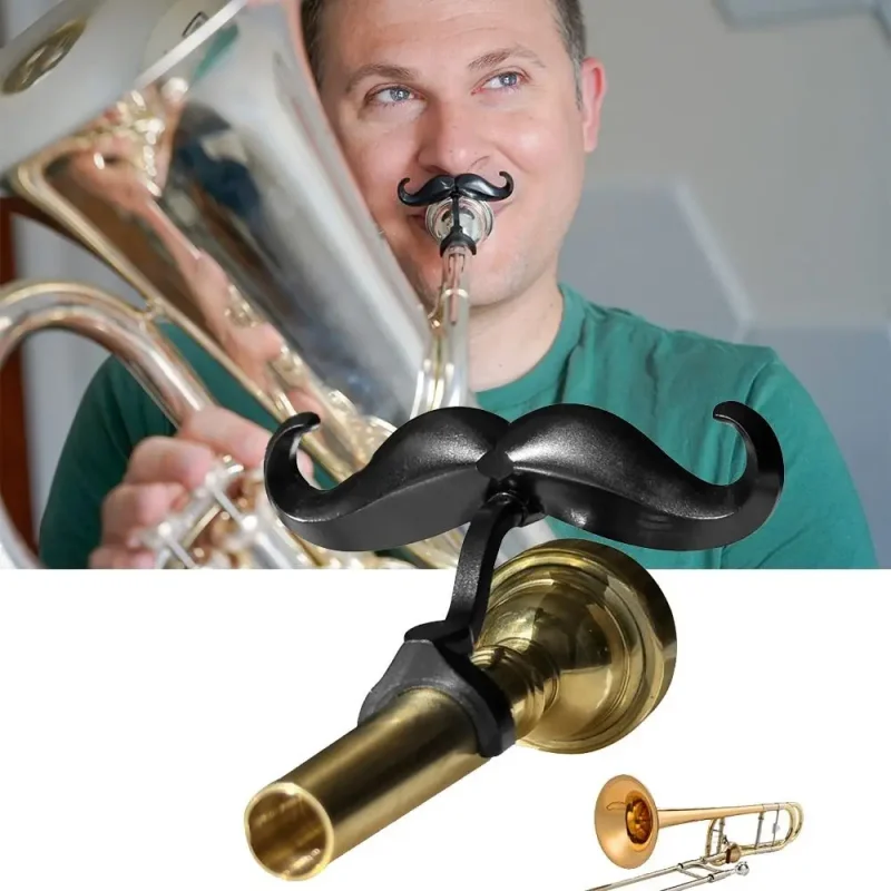 Humorous Trombone Clip On Mustache Euphonium Accessory Multi-Purpose Trombone Protective Case Convenient To Use Trombone Gear