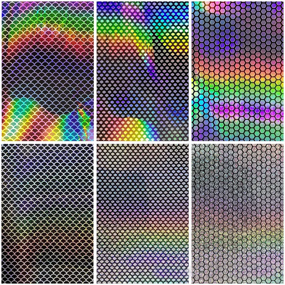 Holographic Fishing Lure Sticker Fish Scales Tape Luminous Sticker Fish Scales Crafts DIY Flash Lure Tape for Metal Baits