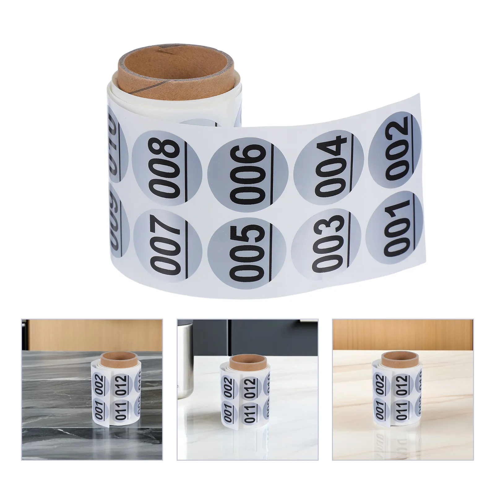 

1 Roll Small Round Consecutive Number Labels 001 to 200 Self Adhesive Classification Decals for Plastic Glass Metal Bottles