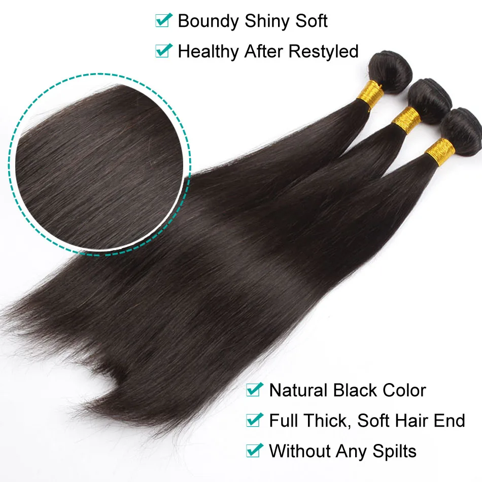 Pacotes retos tirados dobro do cabelo humano para mulheres negras, extensões birmanesas do cabelo, extremidade completa