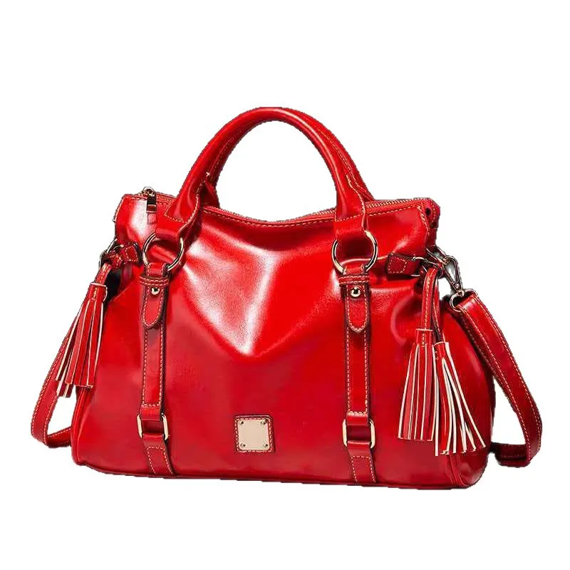 Retro Soft Leather Women's Large Capacity Tote Bag Luxury Designer Large Size PU Handbag Shoulder Bag Daily Work Commuting