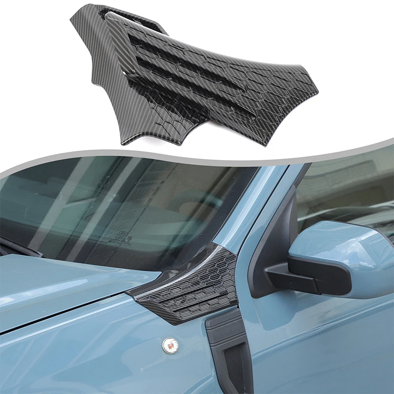 

For Ford Maverick 2022+car exterior A-pillar lower decorative panel ABS carbon fiber/sub black car fender upper decorative panel