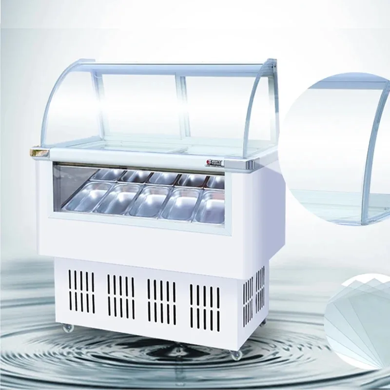 2025New Hot Selling Commercial Large Capacity Ice Cream Display Cabinet Freezer Popsicle Display Cabinet There Are Four Colors