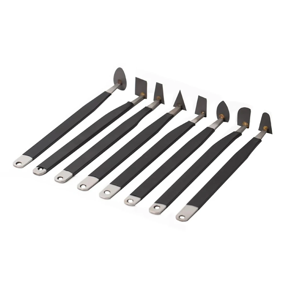 

8PCS Tungsten Steel Knife Set Pottery Repair Blank Scraper Ceramic Tools DIY Clay Sculpture Fine Carving Repair Molding Tools