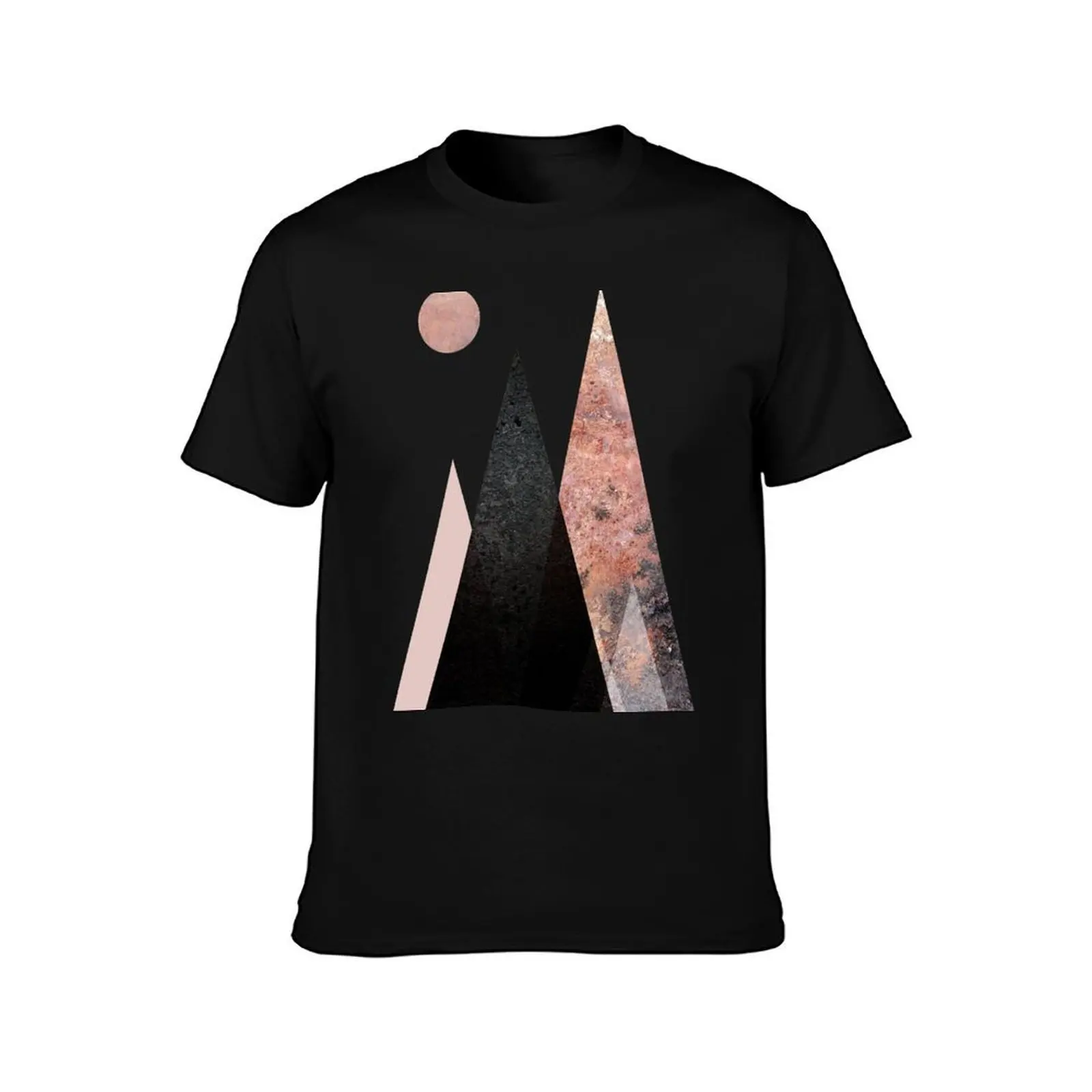 Nordic Mountain Range T-Shirt, Summer Casual Cotton Tee, Oversized Streetwear Tops, Vintage Graphic Print, Unisex Men Women
