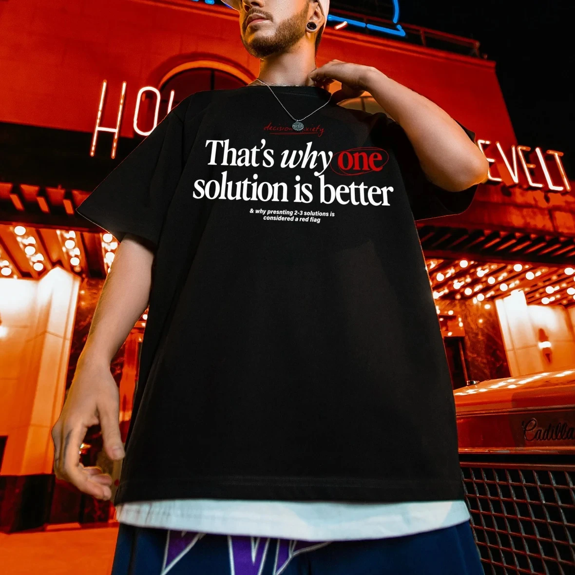 Family Matching T‑Shirt That's Why One Solution Is Better Front Print Contrast Color Slogan Typography Street Short Sleeve Tee