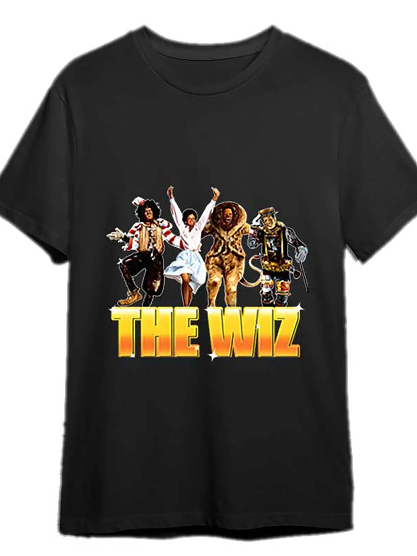 

1970s classic music "The Wizard of Oz" vintage color T-shirt 336148 Fun men's short sleeve graphic T-shirt