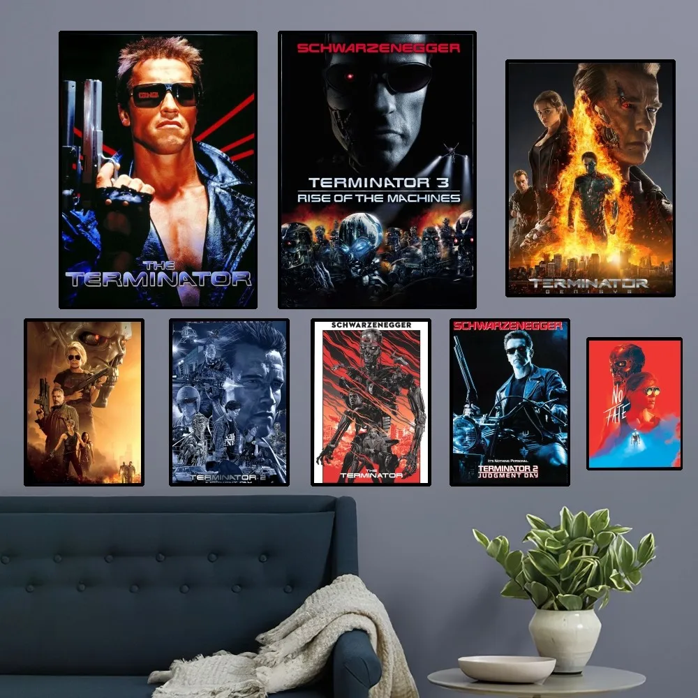 Movie TERMINATOR Poster  Club Kraft Paper Prints Rules Poster Vintage Home Room Cafe Bar Art Wall Decor Aesthetic Painting