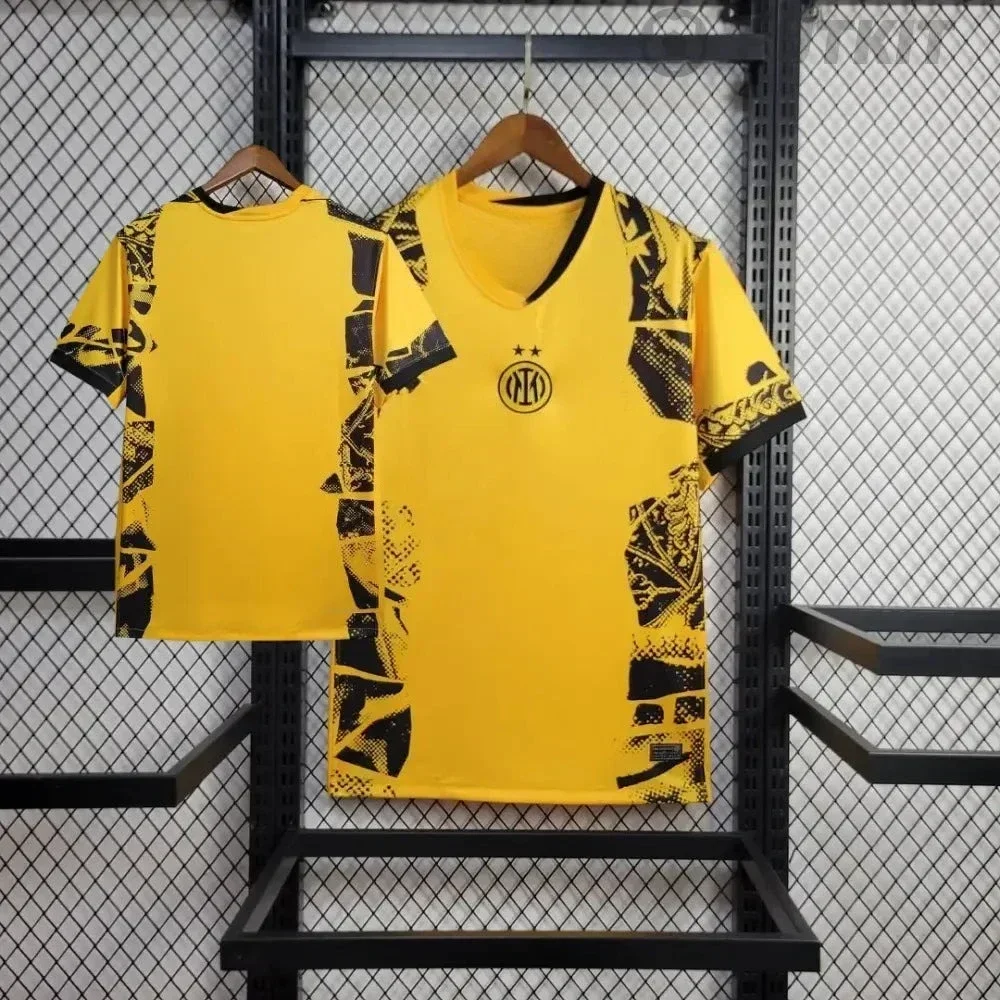 2024-2025 Inter Milan Edición especial Tercera camiseta de visitante Camiseta estampada 3D para hombre Top Camiseta deportiva transpirable de secado rápido de verano