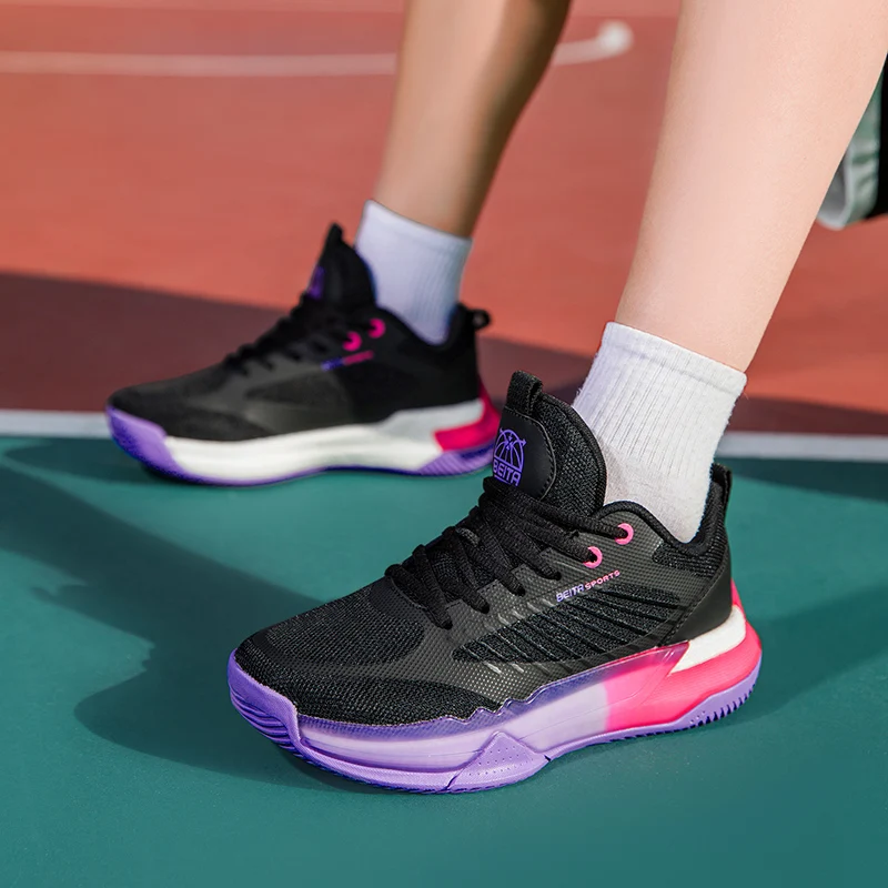 

Баскетбольные кроссовки большого размера для подростков и студентов, противоскользящие, износостойкие спортивные кроссовки для мужчин и женщин с амортизацией.